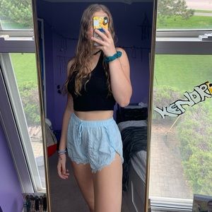 Forever 21 blue flowy shorts